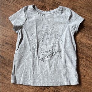 Gray Unicorn Kids T-Shirt